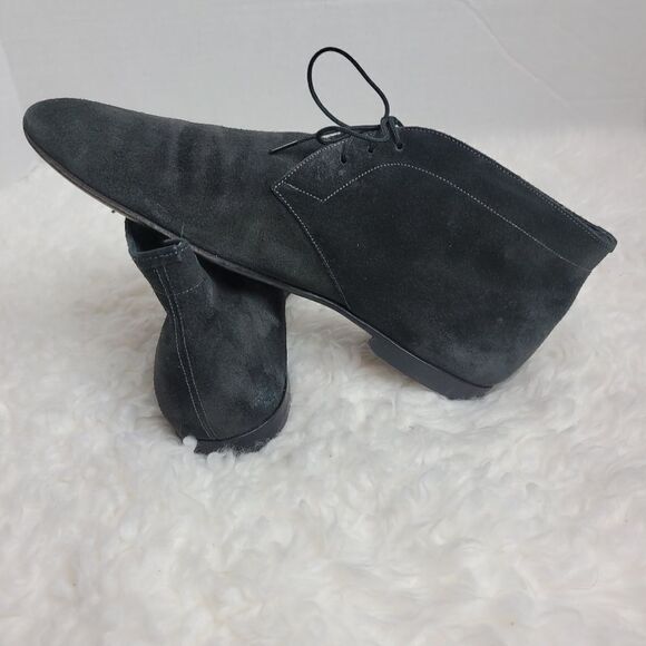 Burberry Chukka Boots Men\'s Size 8  Black Suede Bexton Desert Shoes